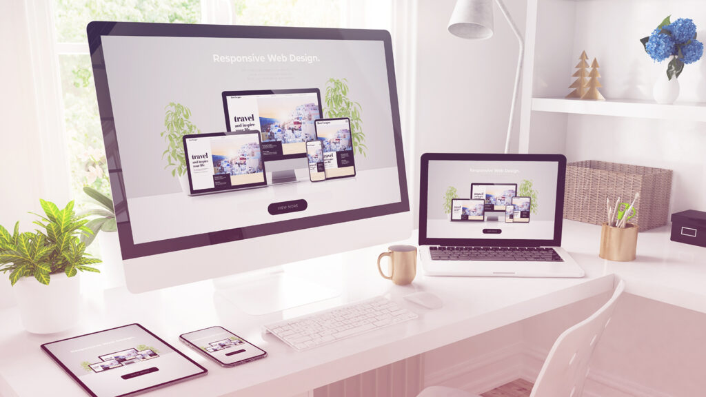Beispiel für ein responsives Homepage-Update.
