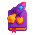 3D Illustration von einem Notizbuch.