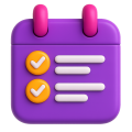 icon-content-strategie Marketingberatung für Selbstständige: §D-Illustration eines Terminkalenders.