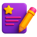 icon-seo-texte-suchmaschinenoptimierung SEO-Texte schreiben lassen: 3D-Illustration von einem Stift und einem Blog.