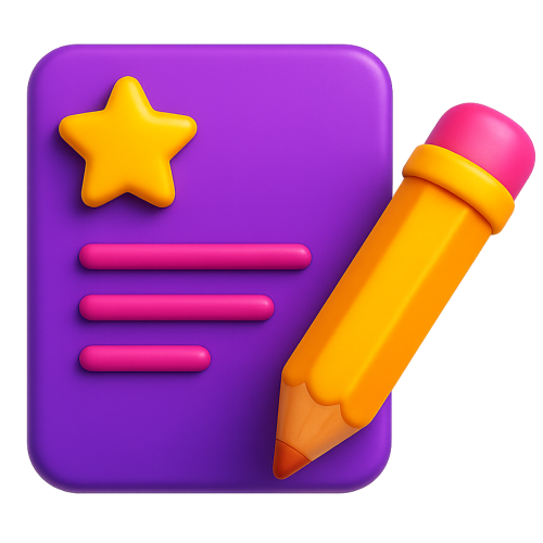 icon-seo-texte-suchmaschinenoptimierung SEO-Texte schreiben lassen: 3D-Illustration von einem Stift und einem Blog.