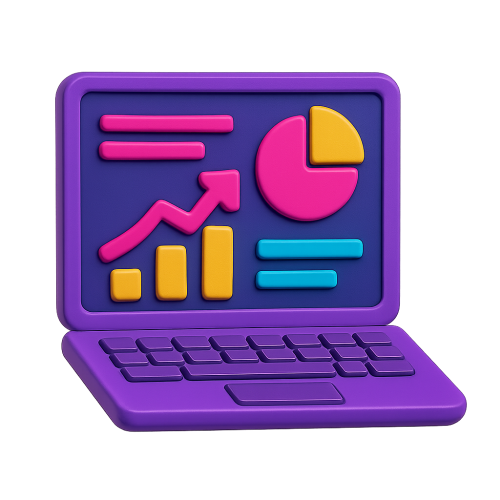 website-erstellung-webdesign-jensschroeck 3D-Illustration eines Laptops.